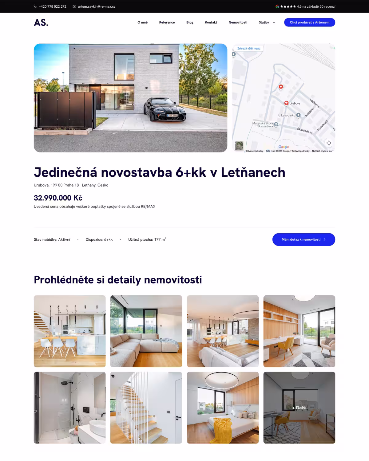 Nový web Artem Saykin – náhled 2