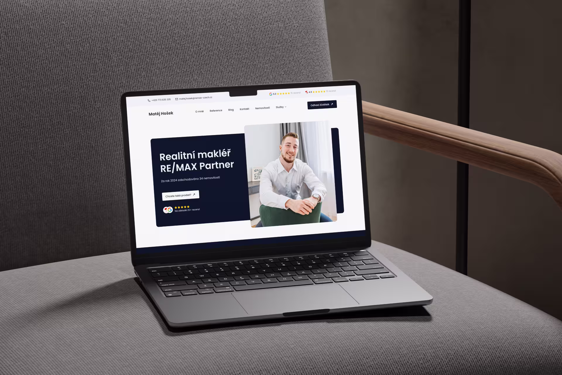 Web makléře Matěj Hošek